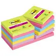 12 Blocs de 90 notes repositionnables Super Sticky - 7,6 x 7,6 cm - Coloris assortis - POST-IT