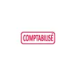 Tampon &agrave; formule commerciale "Comptabilis&eacute;" - rouge - TRODAT 