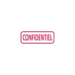 Timbre à formule commerciale X-Print "Confidentiel" - rouge - TRODAT