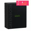 4 Cahiers Rhodia polypropylène recyclé + 1 offert - 160 pages A4+ Ligné. Noir