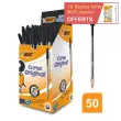 50 Stylos bille Cristal - Écriture moyenne - Noir - BIC