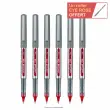 6 Stylos roller pointe métal Eye 157 - Écriture moyenne - Rouge - UNI-BALL