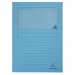 Paquet de 100 chemises à fenêtre SUPER 160 g/m2 - 22 x 31 cm - Bleu vif - Exacompta