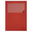Paquet de 25 chemises &agrave; fen&ecirc;tre Forever&reg; 120 g/m&sup2; - 22 x 31 cm - Rouge - Exacompta 
