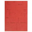 Paquet de 25 dossiers de proc&eacute;dure carte lustr&eacute;e 25x32cm - Rouge - EXACOMPTA 