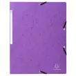 Chemise à élastique sans rabat carte lustrée 400gm² - A4 - Violet - EXACOMPTA