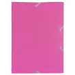 Chemise à élastique 3 rabats Polypropylène 4/10e Opaque Eco - A4 - Fuchsia - EXACOMPTA