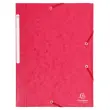 Chemise à élastiques Maxi capacity carte lustrée 425gm² - A4 - Rouge - EXACOMPTA