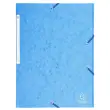 Chemise à élastiques Maxi capacity carte lustrée 425gm² - A4 - Turquoise - EXACOMPTA