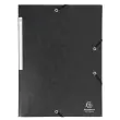 Chemise à élastiques Maxi capacity carte lustrée 425gm² - A4 - Noir - EXACOMPTA