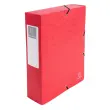 Boite de classement Exabox Dos 80mm Carte lustrée - A4 - Rouge - EXACOMPTA