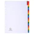 Intercalaires Imprimés alphabétiques carte blanche 160g - 20 positions - A4 - Blanc - EXACOMPTA