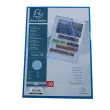 Sachet 10 pochettes coin polypropylène grainé 12/100e - A4 - Bleu - Exacompta