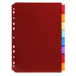 Intercalaires PP transparent couleurs avec porte &eacute;tiquette A4 8 positions - Exacompta 