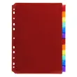 Intercalaires PP transparent couleurs avec porte étiquette A4 12 positions - EXACOMPTA