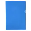 Sachet de 10 pochettes coin PVC lisse haute résistance 13/100e - A4 - Bleu - EXACOMPTA