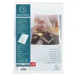 Sachet de 10 pochettes coin avec encoches polypropyl&egrave;ne lisse rigide Haute Qualit&eacute; 20/100e - A4 - Cristal - Exacompta 
