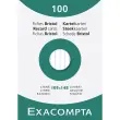 &Eacute;tui de 100 fiches - bristol blanc lign&eacute; non perfor&eacute; 105x148mm - Blanc - EXACOMPTA 