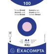 Paquet 100 fiches sous film - bristol uni non perforé 210x297mm - Rose - EXACOMPTA