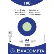 Paquet 100 fiches sous film - bristol uni non perforé 210x297mm - Vert - EXACOMPTA