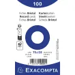Paquet 100 fiches sous film - bristol uni non perforé - 75x125mm - Blanc - EXACOMPTA
