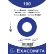 Paquet 100 fiches sous film - bristol uni non perforé - 105 x 148 mm - Blanc - Exacompta