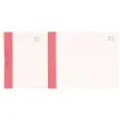 Bloc vendeur à bande couleur 100 feuilleslets double numérotage - Format 6 ,6 x 13,5 cm - Rouge - Exacompta