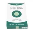 Étui de 100 fiches - bristol ligné non perforé 125x200mm - Vert - EXACOMPTA