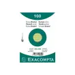 Paquet 100 fiches sous film - bristol ligné non perforé 105x148mm - Vert - EXACOMPTA