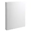 Classeur rembordé polypropylène 2 anneaux ronds de 25mm sur 3eme de couverture - Blanc - EXACOMPTA