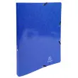 Classeur &agrave; &eacute;lastiques 2 anneaux 15mm Iderama - A4 - Bleu fonc&eacute; - EXACOMPTA 