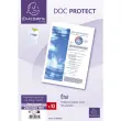Sachet de 10 étuis de protection simples PVC lisse 20/100e - A4 maxi - Cristal - EXACOMPTA