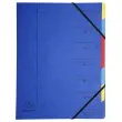 Trieur agrafé avec élastiques 7 compartiments - Bleu - EXACOMPTA