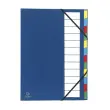 Trieur rigide Ordonator dos extensible 12 compartiments - Bleu - EXACOMPTA