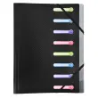 Trieur polypropyl&egrave;ne 3 rabats 8 compartiments OPAK - Noir - EXACOMPTA 