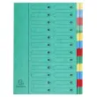 Trieur extensible Harmonika sans &eacute;lastique fen&ecirc;tres imprim&eacute;es 24 compartiments - A4 - Vert - EXACOMPTA 