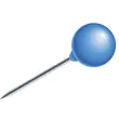 Boîte de 50 épingles sphériques - Hauteur de pointe 15mm - 6mm de diamètre - Bleu clair - EXACOMPTA