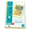Sachet de 100 pochettes coin A4 en polypropyl&egrave;ne grain&eacute; standard - Jaune - Exacompta 