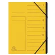 Trieur agraf&eacute; 7 compartiments int&eacute;rieur noir - Jaune - Exacompta 