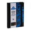 Carnet Marbre ligné - 17 x 11 cm - 192 pages - Bleu - Exacompta