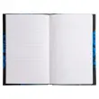 Carnet Marbre ligné - 17 x 11 cm - 192 pages - Bleu - Exacompta