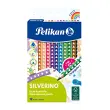 Pelikan Crayon de couleur triangulaire SILVERINO gros, &eacute;tui 