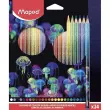 MAPED Crayon de couleur DEEPSEA PARADISE, étui carton de 24