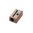 M+R Taille-crayon, en bois, forme de bloc