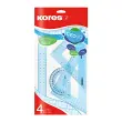 Kores Kit de géometrie GEO15, 4 pièces, assorti