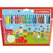 STABILO Feutre Trio A-Z, étui en carton de 24