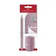 Kit crayon de papier Jumbo GRIP - Rose - blister - Faber-Castell