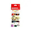 Kores Crayons de couleur 'DUO', étui carton de 12 + taille-