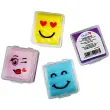18 L&auml;ufer Gomme souple visages, en pr&eacute;sentoir de 18 