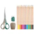 MAPED Trousse SMILING PLANET, crème/vert, garni